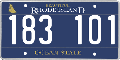 RI license plate 183101