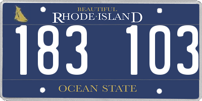 RI license plate 183103