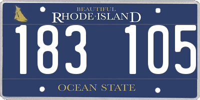 RI license plate 183105