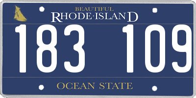 RI license plate 183109