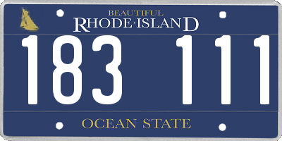 RI license plate 183111