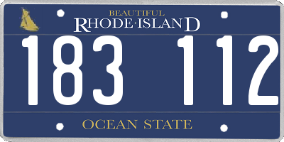 RI license plate 183112