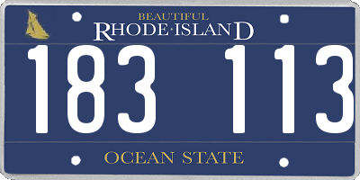 RI license plate 183113