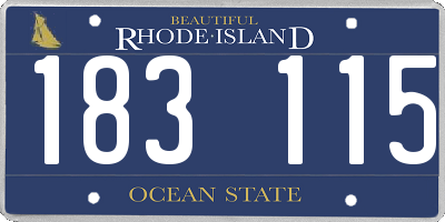 RI license plate 183115
