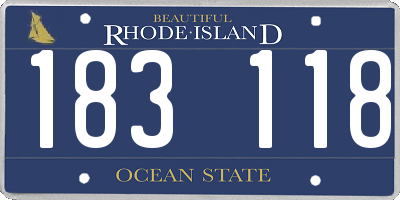 RI license plate 183118