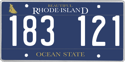 RI license plate 183121