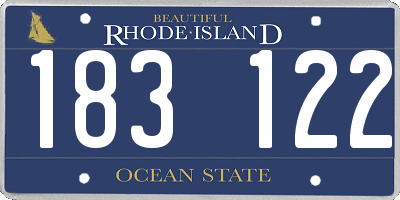 RI license plate 183122