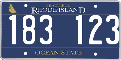 RI license plate 183123