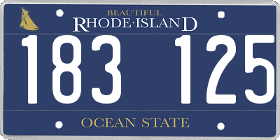 RI license plate 183125