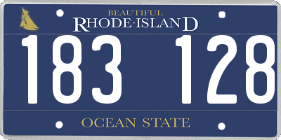 RI license plate 183128