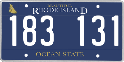 RI license plate 183131