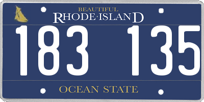 RI license plate 183135