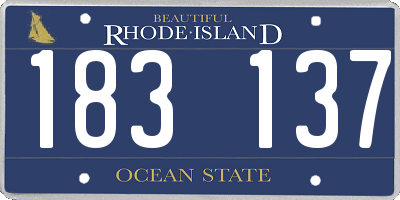 RI license plate 183137