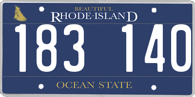 RI license plate 183140