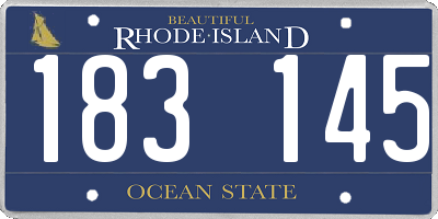 RI license plate 183145
