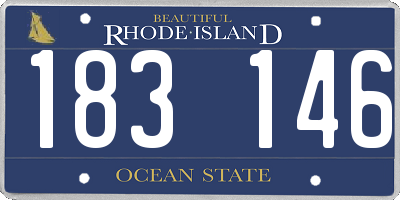 RI license plate 183146