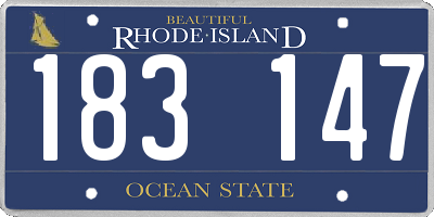 RI license plate 183147