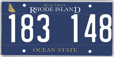 RI license plate 183148