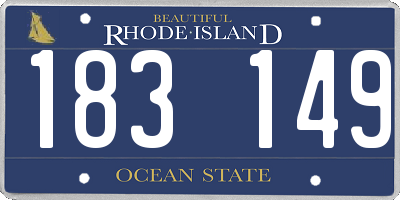 RI license plate 183149