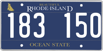 RI license plate 183150