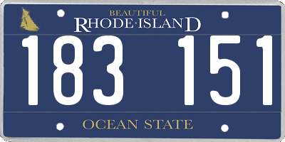 RI license plate 183151