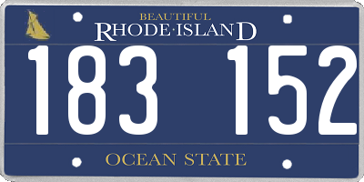 RI license plate 183152