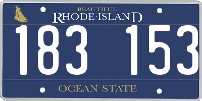 RI license plate 183153