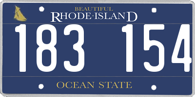 RI license plate 183154