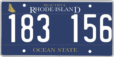 RI license plate 183156