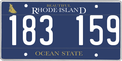 RI license plate 183159