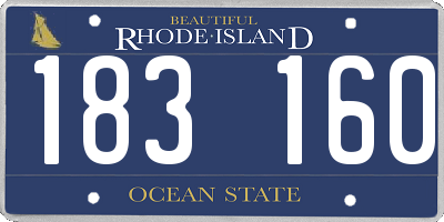 RI license plate 183160