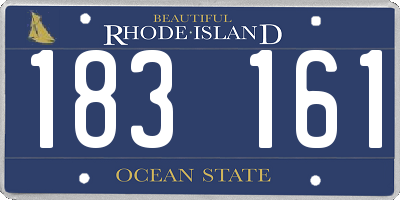 RI license plate 183161