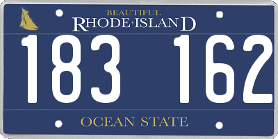 RI license plate 183162