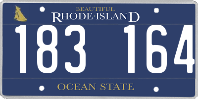 RI license plate 183164