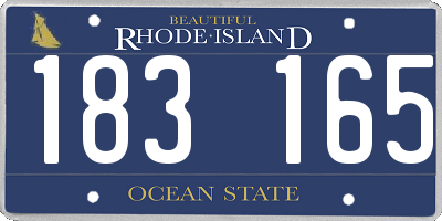 RI license plate 183165