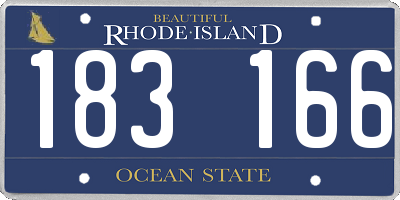RI license plate 183166