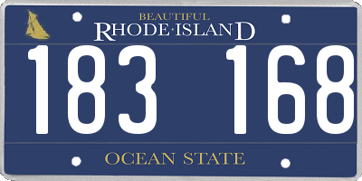 RI license plate 183168