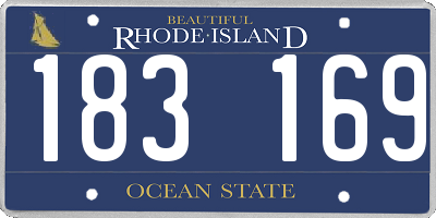 RI license plate 183169