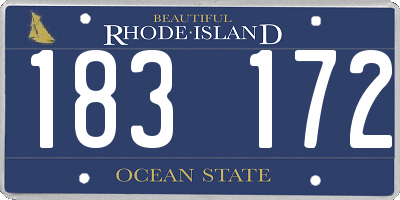 RI license plate 183172