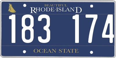 RI license plate 183174