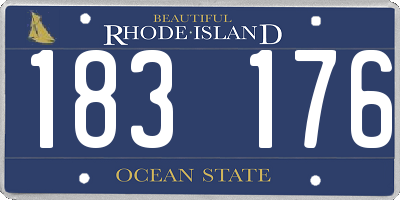 RI license plate 183176