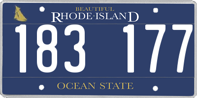 RI license plate 183177