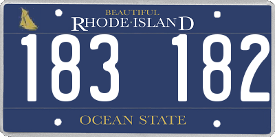 RI license plate 183182