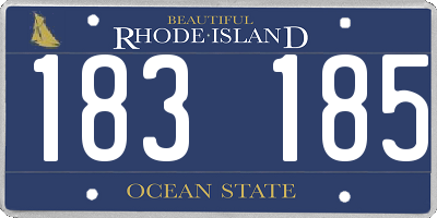 RI license plate 183185