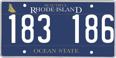 RI license plate 183186