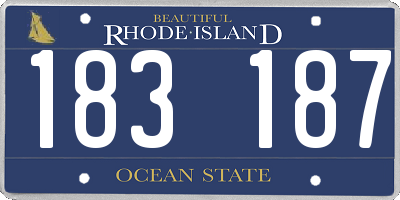 RI license plate 183187