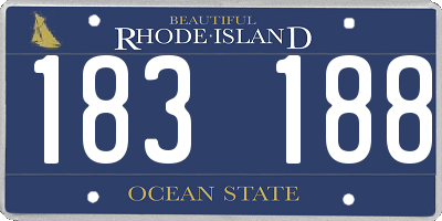 RI license plate 183188