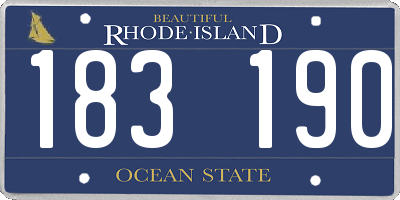 RI license plate 183190