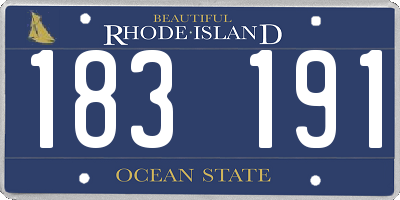 RI license plate 183191