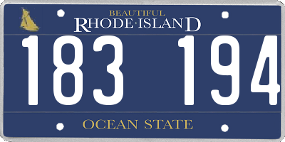 RI license plate 183194
